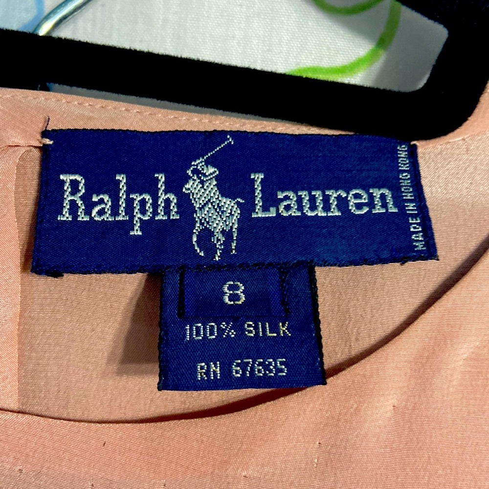 Pink silk, Ralph Lauren skirt set.